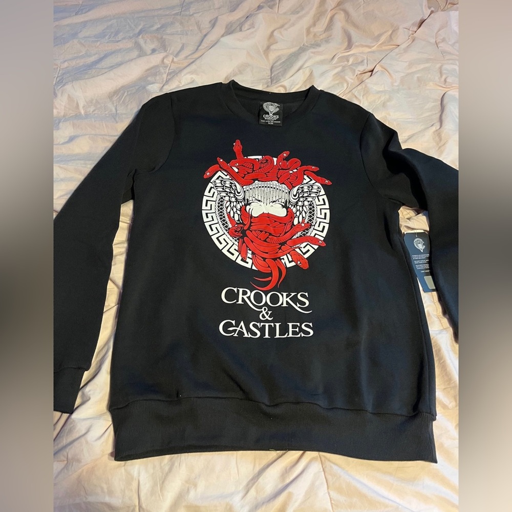Crooks and castles medusa & snakes crewneck